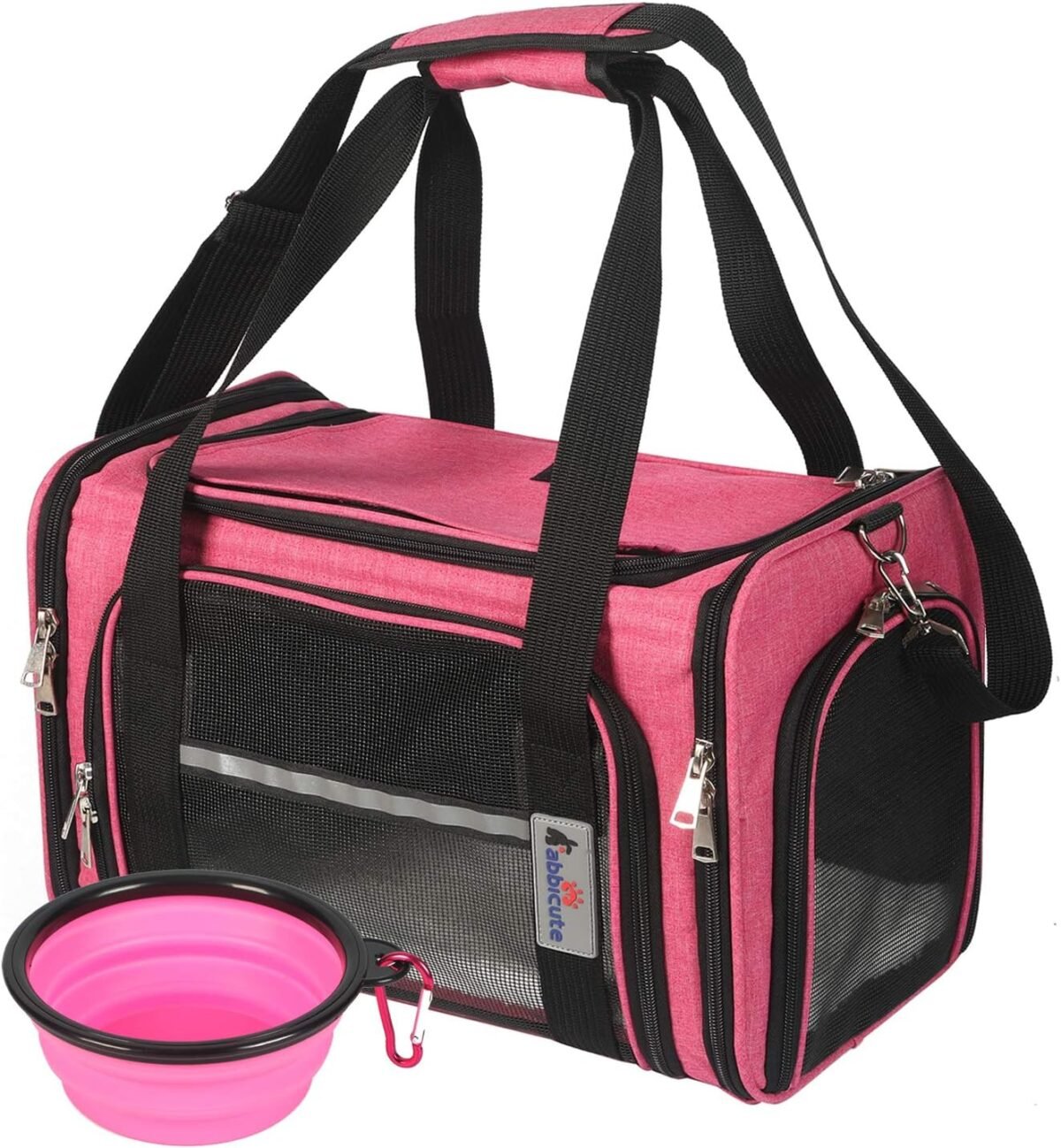 Pet dog cat carrier bag for medium small dog cat with washable cozy bed locking safety zipper shoulder strap airline approved pet carrier portable collapsible puppy carrier escape proof.jpg