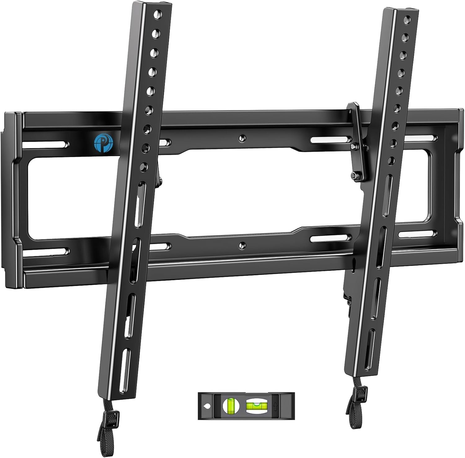 Pipishell ul listed tilt tv wall mount bracket low profile for most 23 55 inch led lcd oled 4k flat curved tvs up to 99lbs max vesa 400x400mm 8° tilting for anti glaring fits 8 16 inch wood stud.jpg