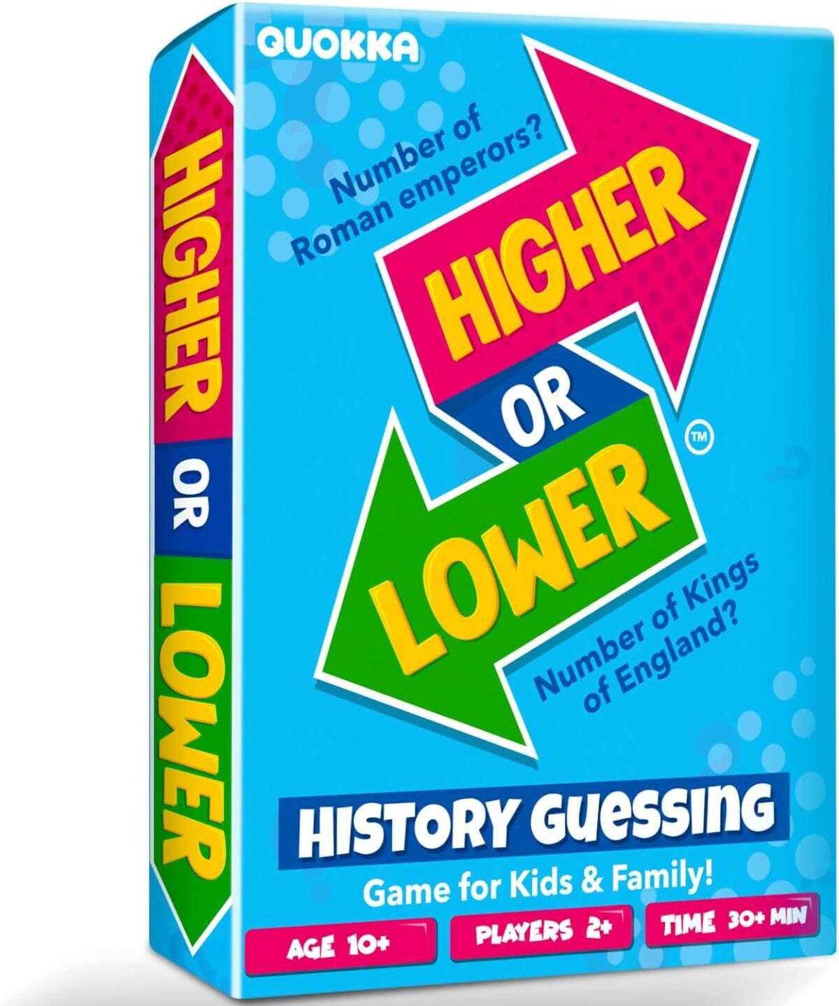 Quokka trivia board games for kids and adults family night history games 4xset higher or lower trivia cards guess fun questions easy to learn 2 players challenge your history knowledge.jpg