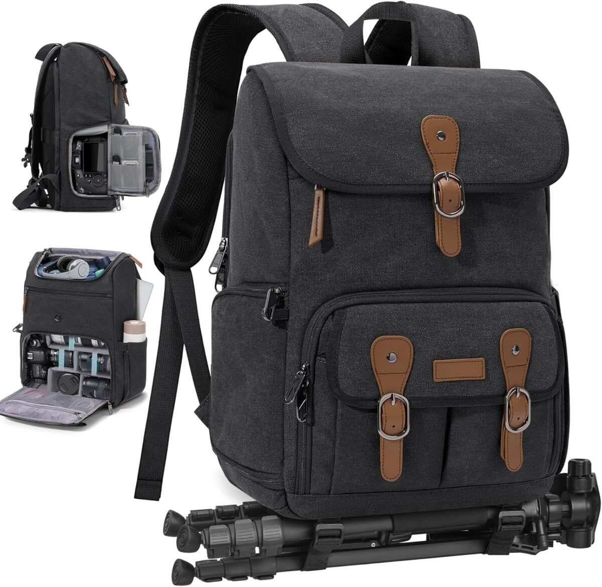 Rainsmore camera bag backpack for dslrslr mirrorless 15.6 inch laptop camera back pack for photographers anti theft photography bags case with tripod holder rain cover black.jpg
