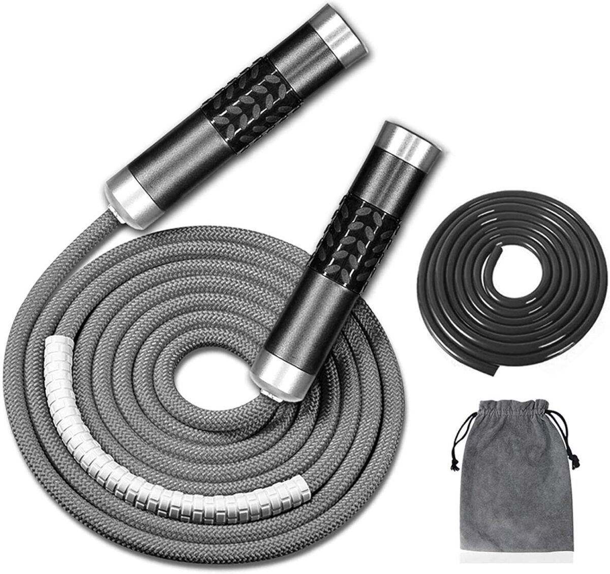 Redify weighted jump rope for workout fitness1lb tangle free ball bearing rapid speed skipping rope for mma boxing weight lossaluminum handle adjustable length 9mm fabric cotton9mm solid pvc rope.jpg