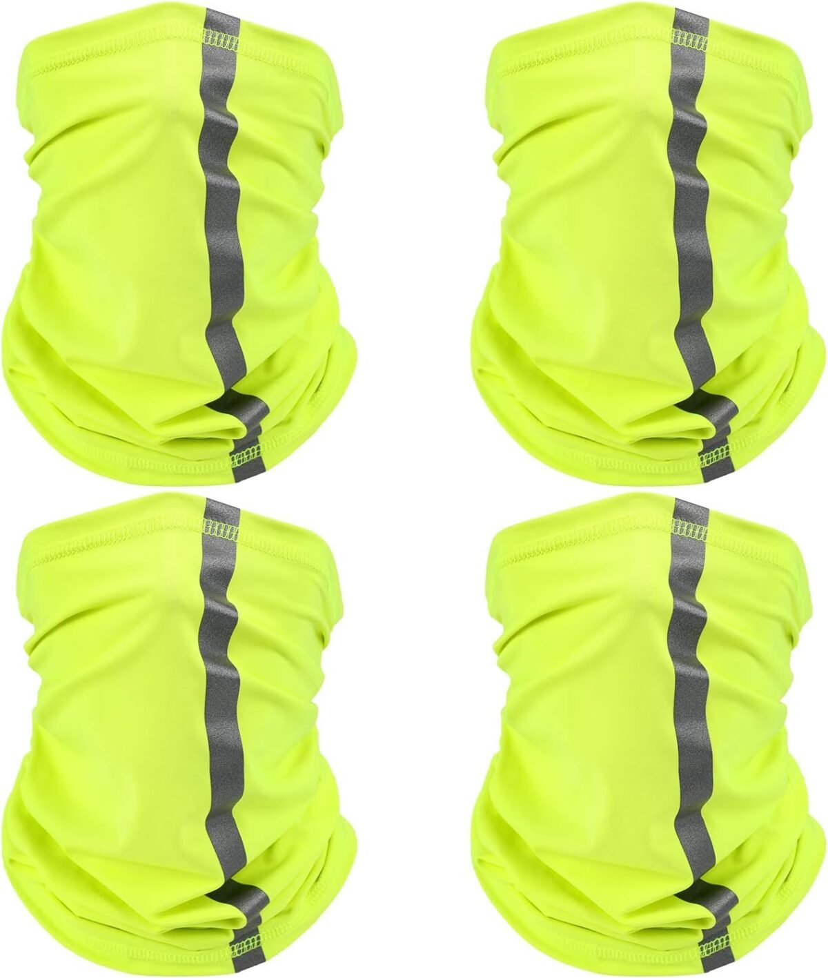 Satinior 4 pcs reflective neck gaiter face cover mask scarf uv sun protection neon bandana hi vis balaclava for men women.jpg