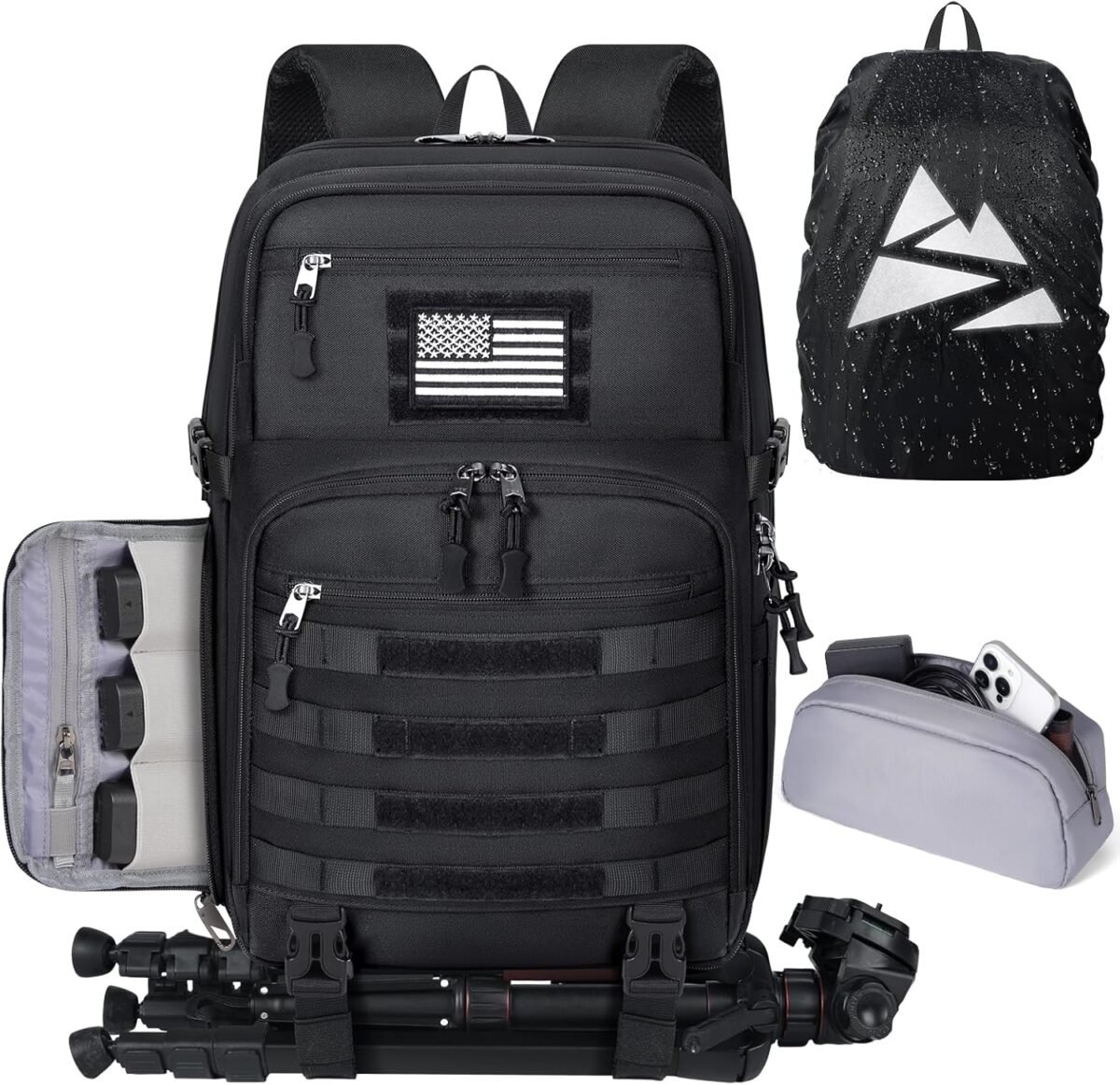 Sdysm camera backpack bag professional for dslrslr mirrorless camera waterproof 15.6 inch tactical camera bags for photographers with rain cover tripod holder small bag photography backpack case.jpg
