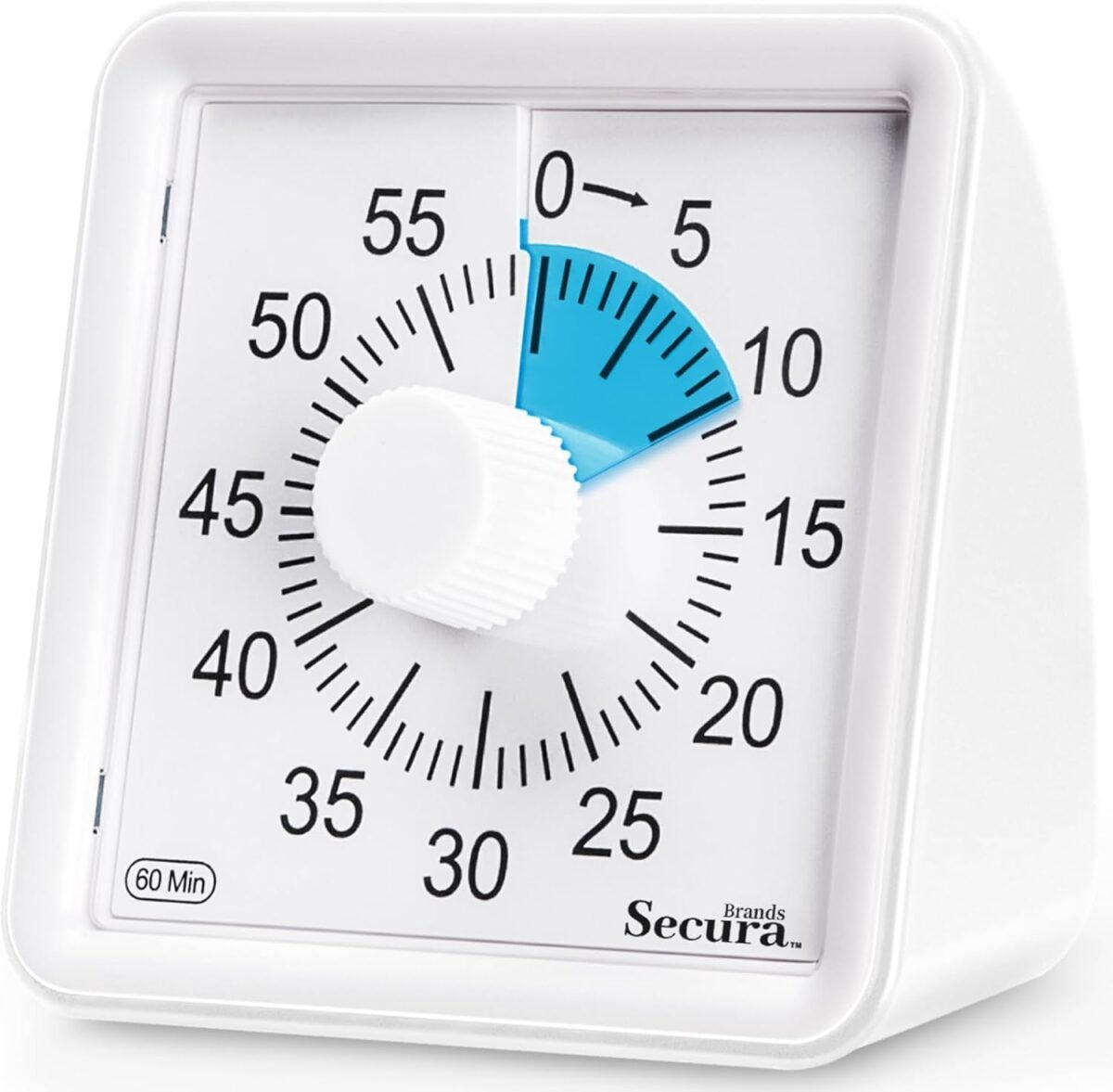 Secura 60 minute visual countdown timer for kids adults classroom time management tool blue white.jpg