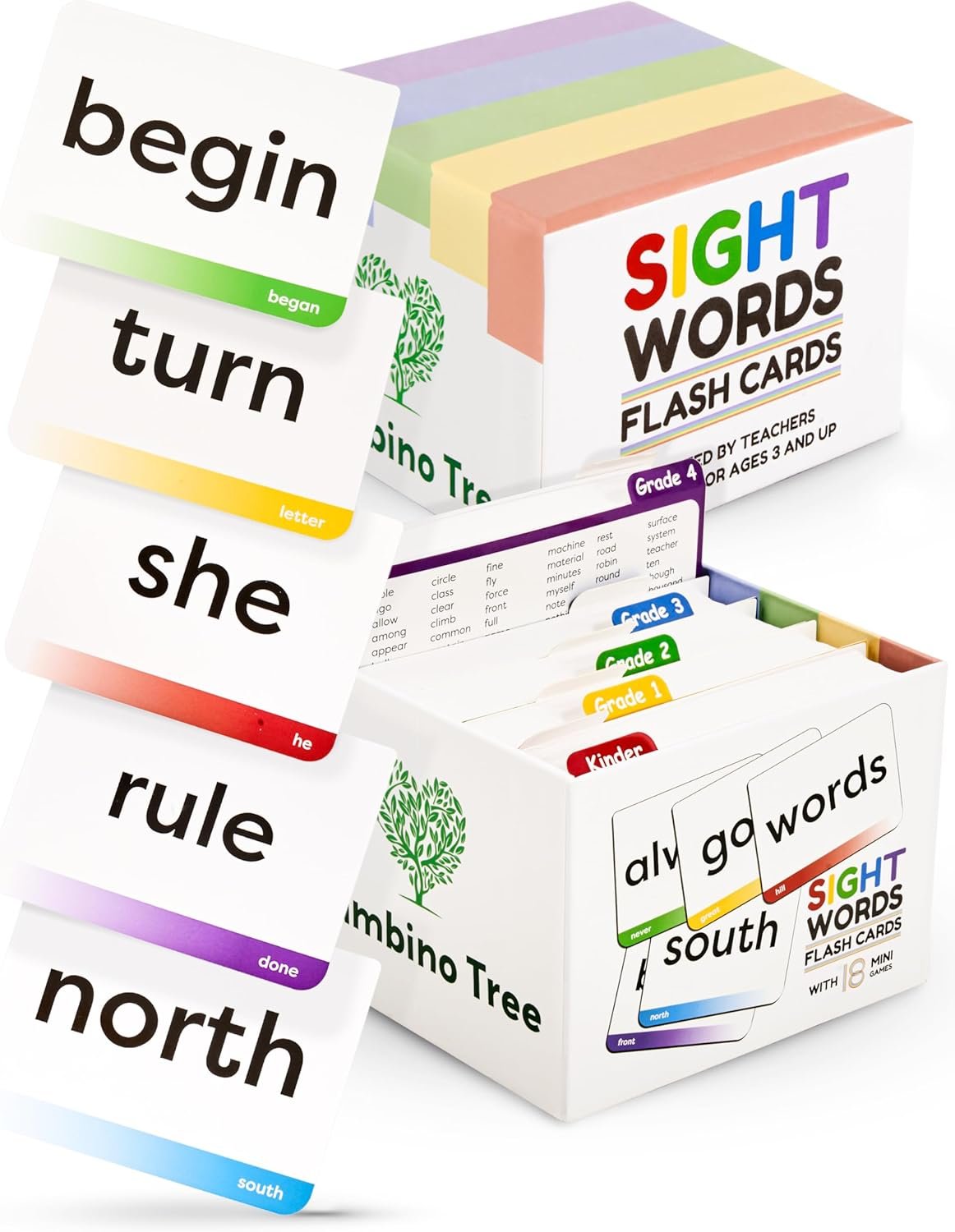Sight words flash cards kindergarten to 4th grade 600 words from dolchs and frys lists on thick durable large educational cards with sorting corner and 18 mini learning games.jpg