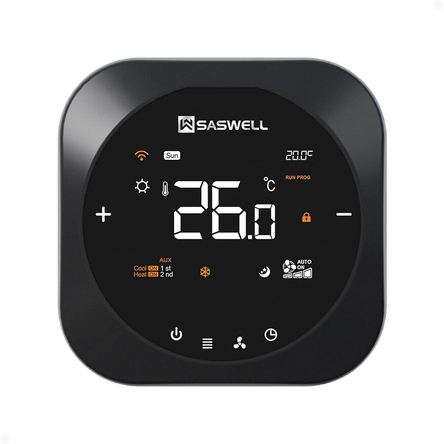 Smart thermostat 3h2c wifi household thermostat for heat pump and conventional multi stage system easy diy installation voice control support alexa and google home c wire required.jpg