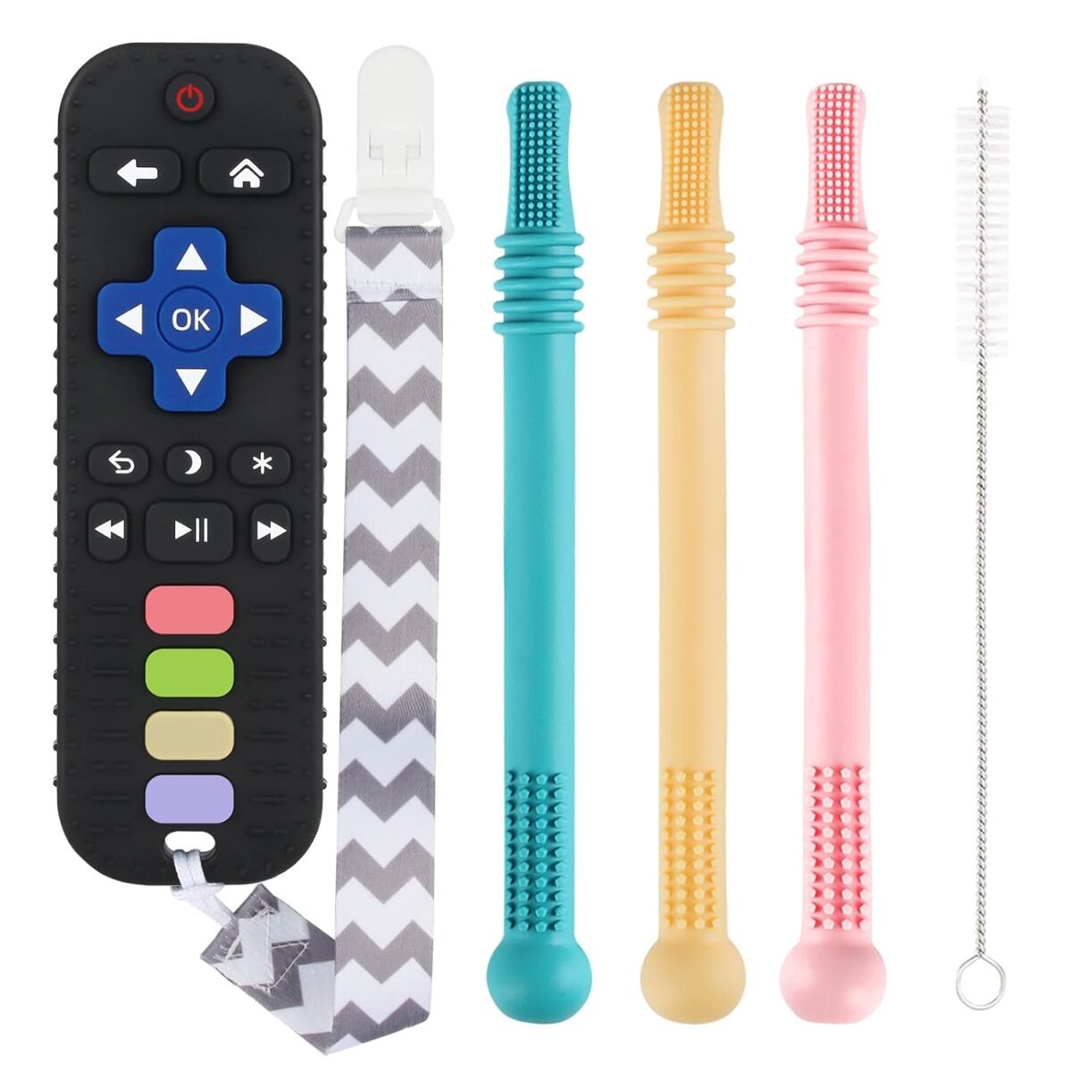 Teething toys for babies 0 6 6 12 12 18 months bpa free teething sticks and remote teether for babies baby sensory chew toys for infants babies 0 18 months.jpg