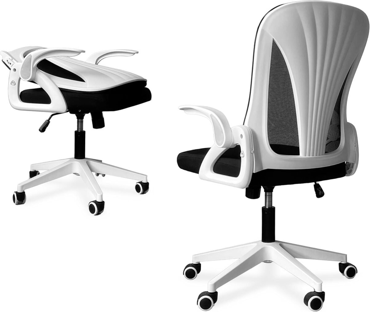 Tervo model s folding office chair for small spaces gaming chair for adults kids ergonomic mesh computer chair for bedroom desk chair for home work white black.jpg