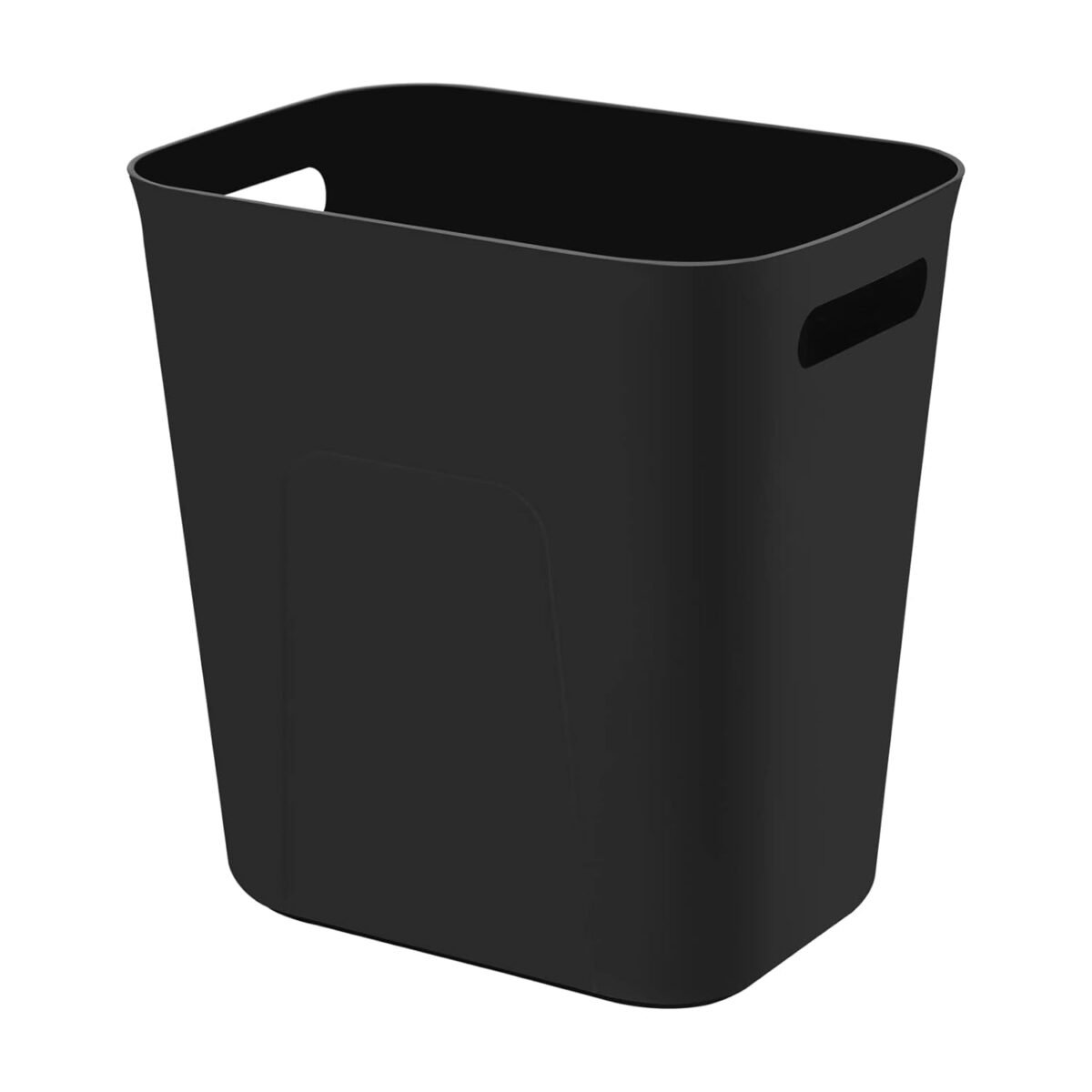 Uujoly plastic small trash can wastebasket garbage container basket for bathrooms laundry room kitchens offices kids rooms dorms 3.5 gallon black.jpg