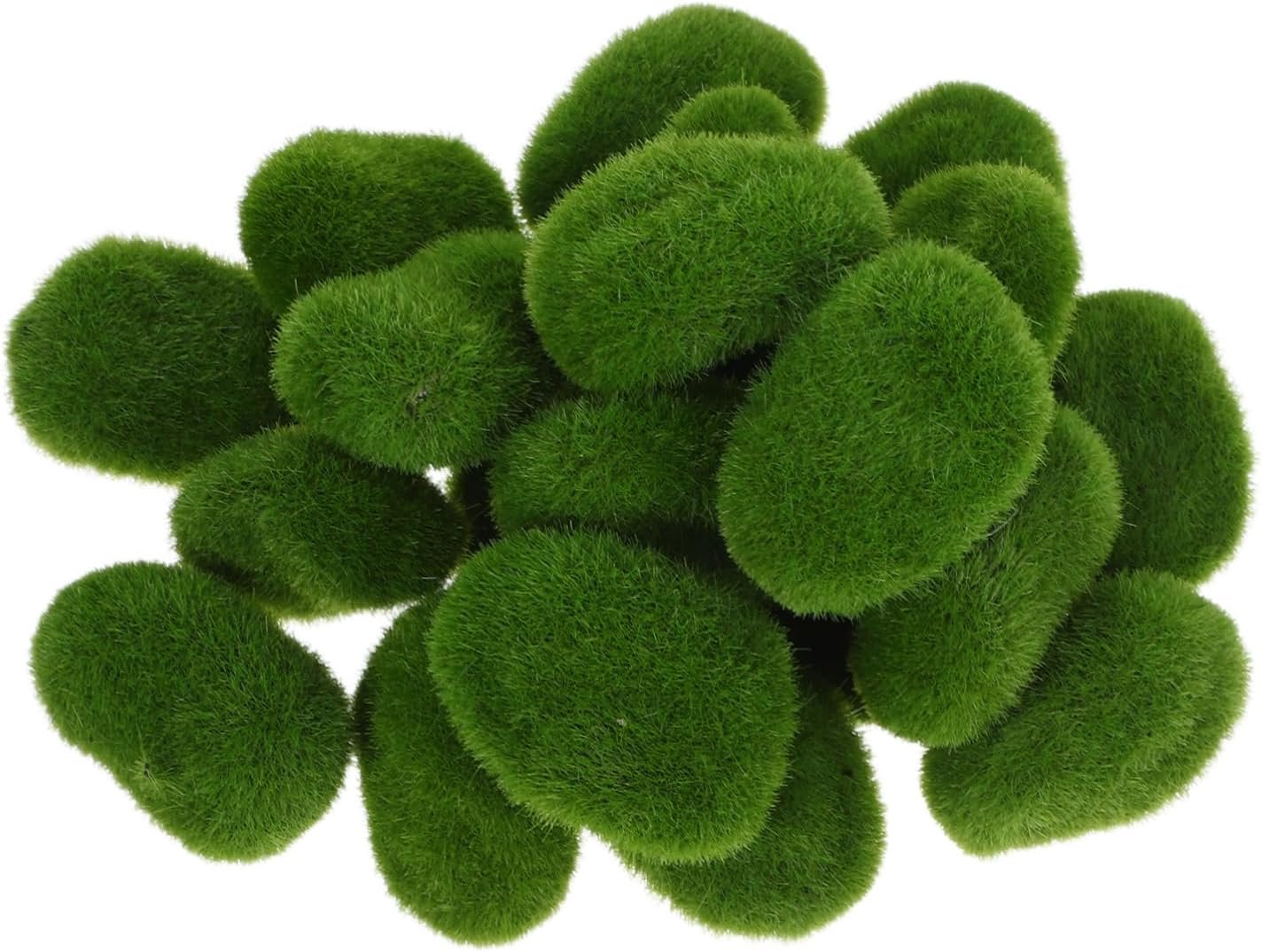 Villcase 20pcs artificial moss rocks for indoor plants and garden arrangements realistic decorative stones for floral crafts maintenance greenery for fairy gardens and.jpg