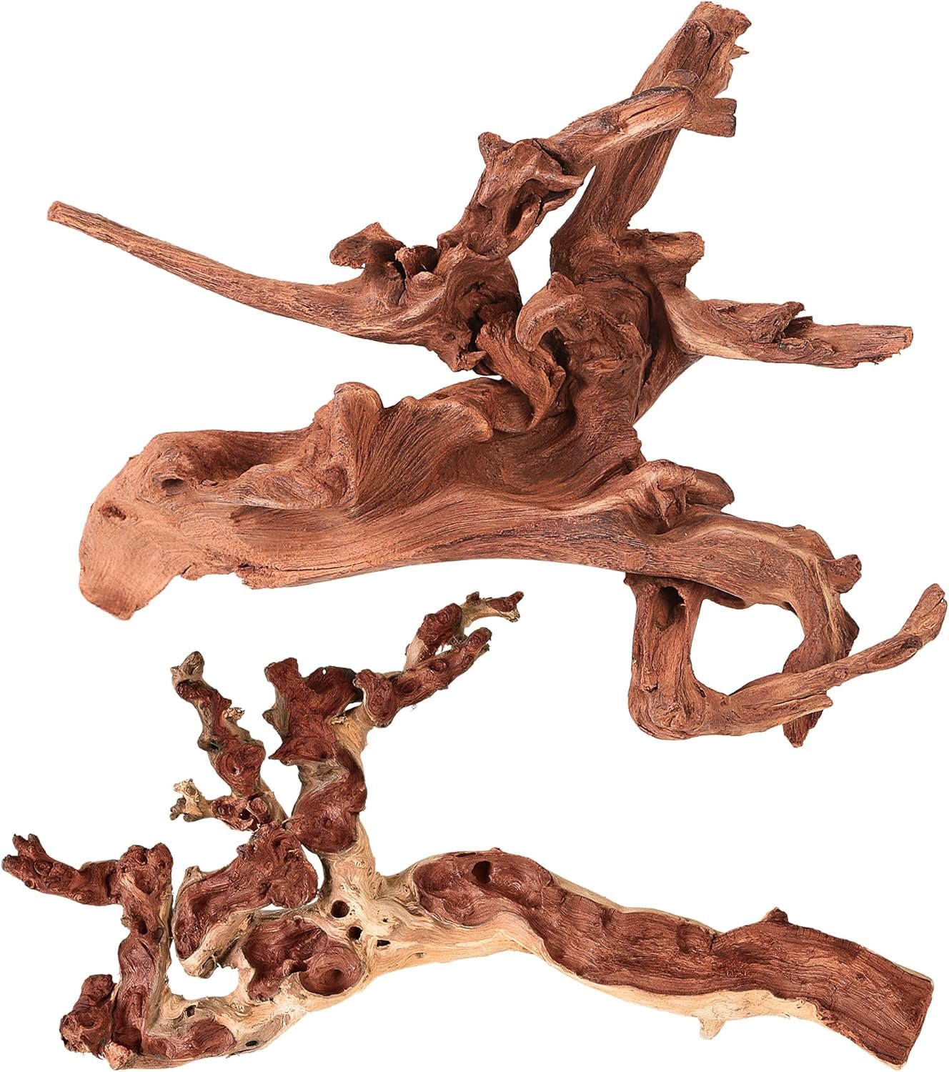 Majoywoo natural large coral driftwood for aquarium decor reptile decor assorted driftwood branch 9 14 2 pcs fish tank decoration….jpg