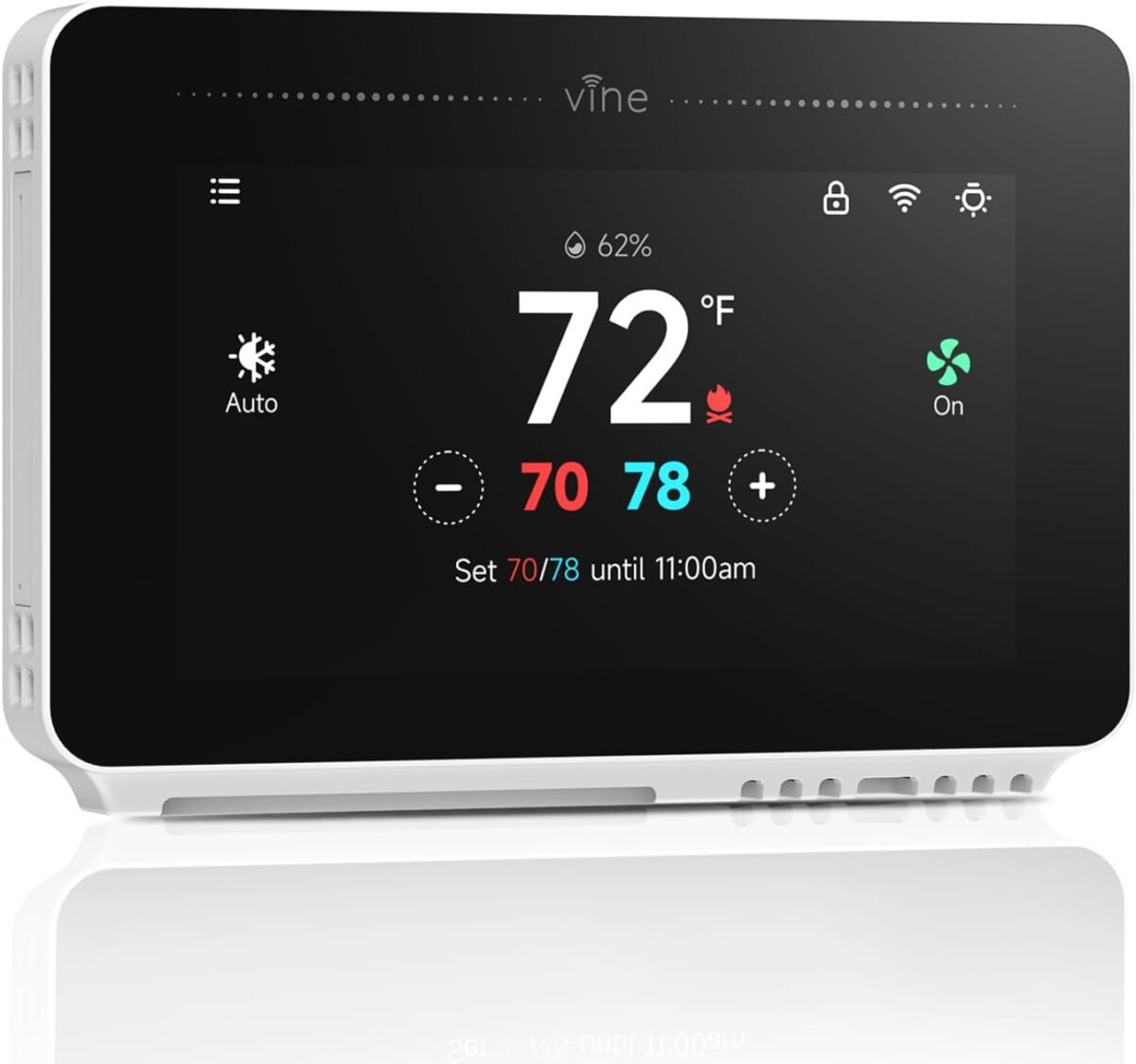 Vine programmable thermostat for house with 4.3 touch screen wifi smart home thermostat for ac and heating appvoice control compatible with alexa and google assistant c wire required tj 919t.jpg