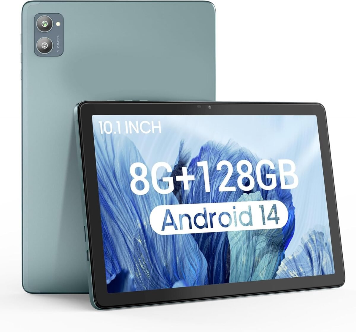 10.1 Inch Android Tablet, Android 14 Tablets with 128GB+8(4+4 Expand) GB, 2.4+5G WiFi Tablet PC with FHD IPS Touch Screen, Dual 13MP+5MP Camera, Dual Stereo Speakers, Bluetooth5.0, GPS - Image 2