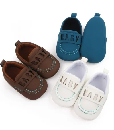 Fashion New Baby Shoes Infant Newborn Boys Girls Crib Shoes Non-Slip Toddlers PU First Walkers 1