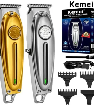 Kemei KM-1949 Gold cutter barber scissors Professional Rechargeable Haircut Machine Men’s Hair Clipper Kemei