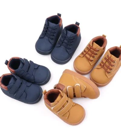 Kid Casual Shoes Rubber Sole Anti-slip Ankle-covered 1-3 Years Children Boys and Girls Outdoor Walking Shoes Fashion BLS3031 1