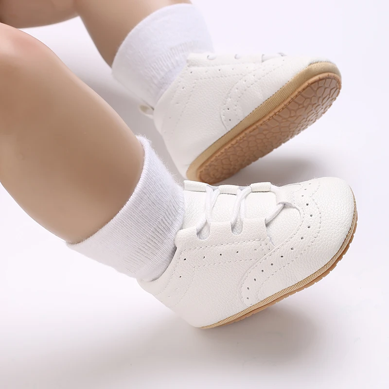 Newborn Baby Boys' Shoes Moccasin Fashion Casual Sports Shoes White Baptist Soft Sole Anti Slip First Step 1
