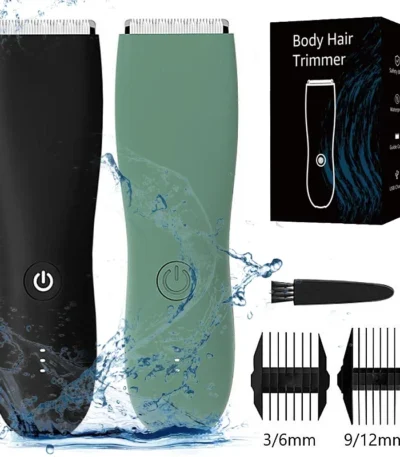 NEW Men’s Electric Groin Hair Trimmer Pubic Hair Removal Intimate Areas Body Grooming Clipper Epilator Rechargeable Shaver Razor
