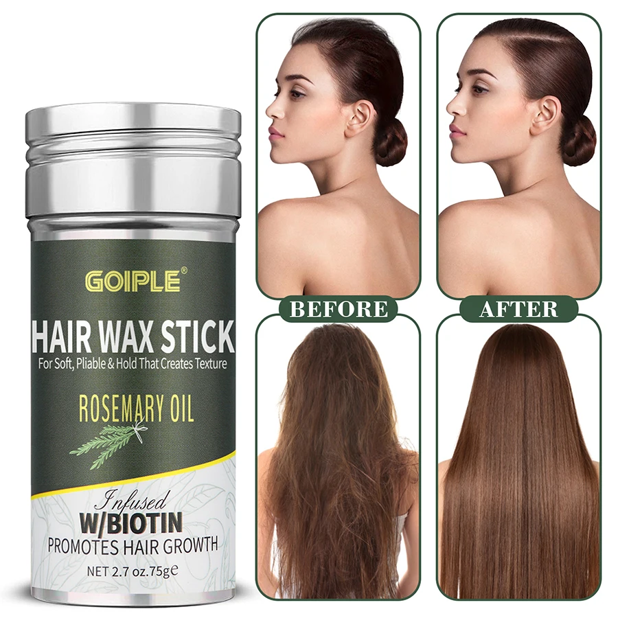 Rosemary Wax Stick No Residue Nourish Styling Wax Rod for Control Flyaway Hair Pomade Hair Care Shape Products for Women and Kid Rosemary Wax Stick No Residue Nourish Styling Wax Rod for Control Flyaway Hair Pomade Hair Care Shape Products for Women and Kid