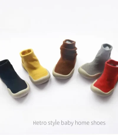 Baby Walking Shoes Spring and Autumn Children's Solid Color Anti Slip Children's Shoes Socks Floor Socks for Boys and Girls 1