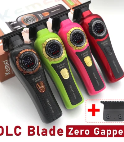 Kemei KM-999 Professional Hair Salon Electric Hair Trimmer Oil Head Push LCD Digital Display Hair Clipper Men’s Barber Machine