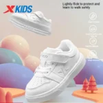 Xtep Baby Kid’s Shoes 2025 Summer Breathable Skateboard Shoes Cushioning Soft Sole Non-slip Velcro Sneaker 675116319101