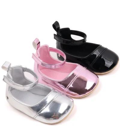 Bling Bling Baby Shoes High Quality PU and TPR Sole Anti-slip Spring and Summer Sandal Newborn Toddler Prewalking Shoes BJZ3211 1