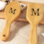 1pc Personalised Custom Bamboo Hairbrush Air Cushion Hair Brush Premium Detangling Massaging Scalp Comb Gifts for Men Women