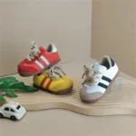 2025 New Autumn Baby Shoes Leather Toddler Boys Sneakers Red Girls Sport Shoes Soft Sole Fashion little Kids Shoes EU 15-25