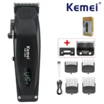 Kemei KM-1856 Men’s Hair Clipper LED Display Cordless USB Interface Professional Hair Cutting Machine Hair Trimmer Haircut
