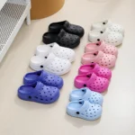 Kids Sandals Hole Children’s Shoes Slippers Soft Anti-Skid Simple DIY Design Hole Baby Shoes Sandy Beach For Boys Girls
