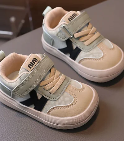 PU Leather Children Shoes Designers Kid's Sneakers Ergonomics Soft-soled Girl's Sneakers Anti-slippery Sport Shoes Toddler Shoes 1