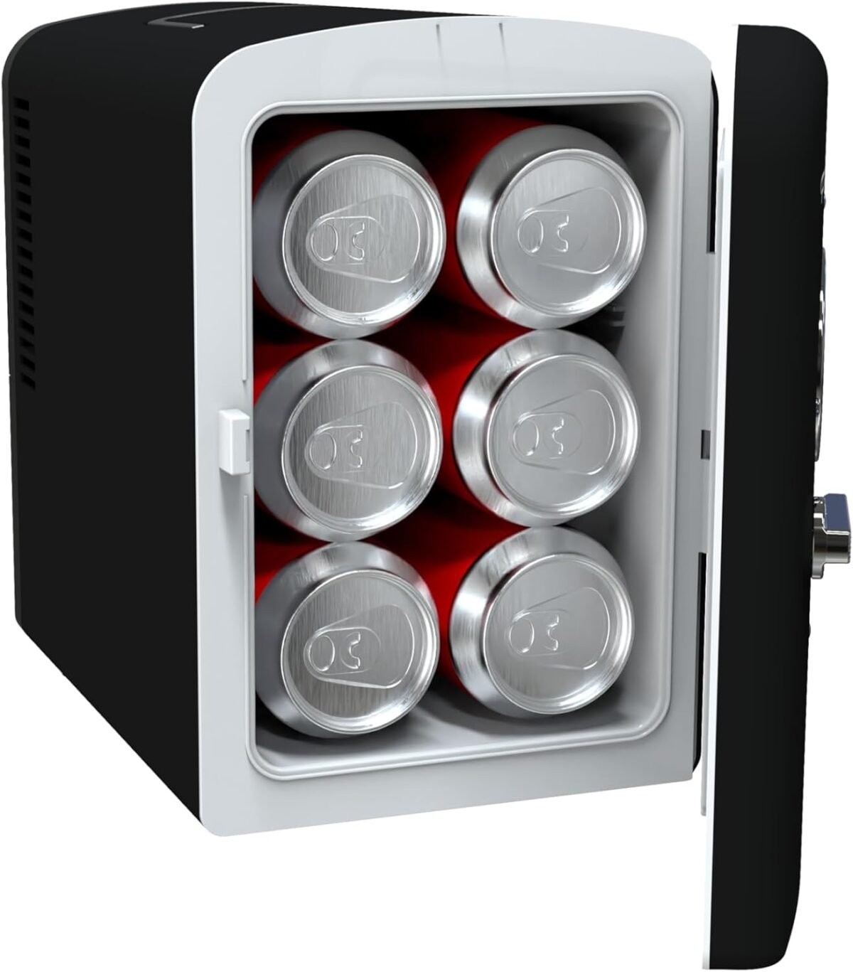 1752247288 frigidaire retro mini personal fridge cooler holds up to 9 cans portable compact ac plug 12v car charger – black.jpg