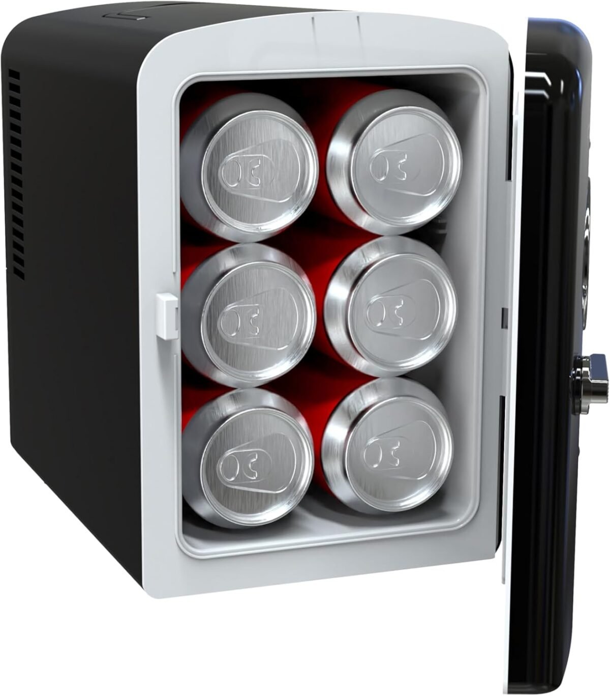 1752247291 frigidaire retro mini personal fridge cooler holds up to 9 cans portable compact ac plug 12v car charger – black.jpg