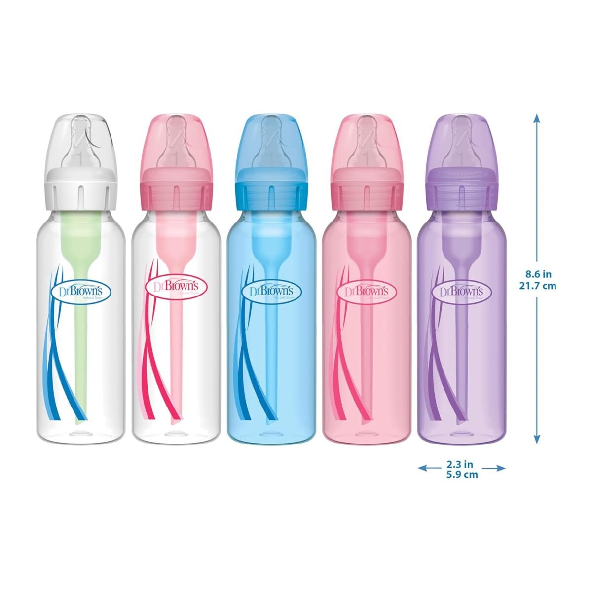 1752291194 dr. browns natural flow anti colic options narrow baby bottle 8 oz250 ml with level 1 slow flow nipples 0m 4 pack.jpg