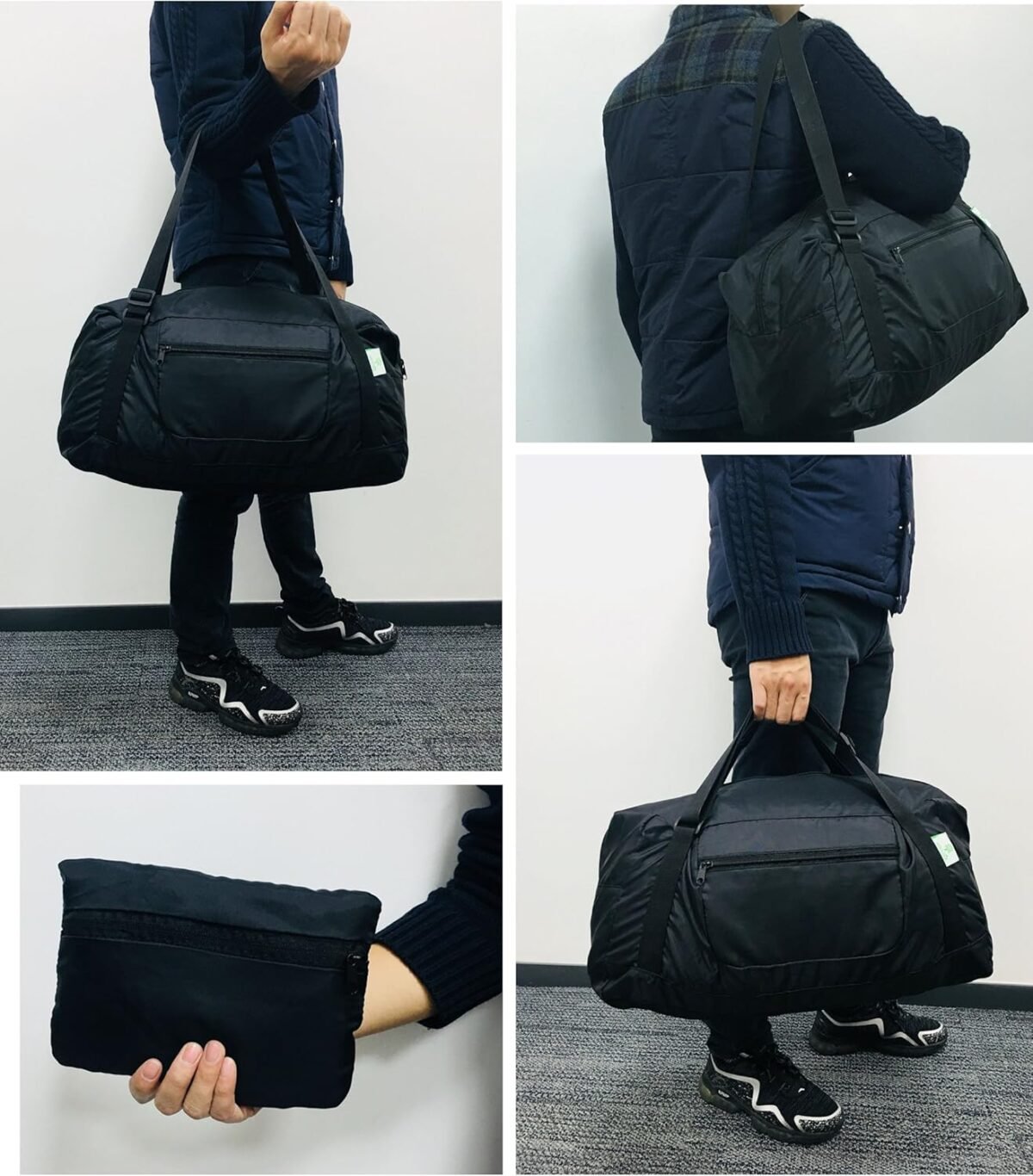 1752328386 holyluck foldable travel duffel bag for women men luggage great for gym black one size.jpg