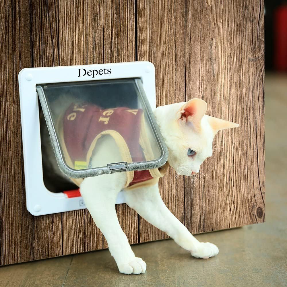 1752329483 depets large cat door outer size 9.9 x 9.2 4 way locking cat flap door for interior exterior doors weatherproof pet door for circumference 23.jpg