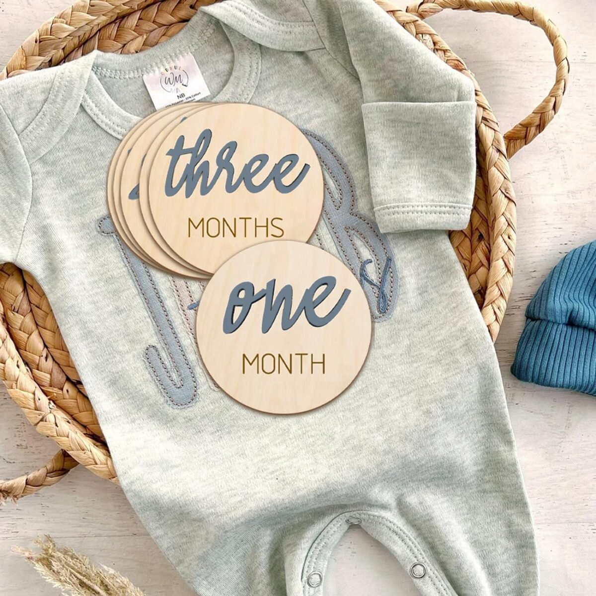 1752331861 baby monthly milestone markers disc wooden 3d milestone cards for photos baby announcement signslate blue 1 12 months 4 inches in size.jpg
