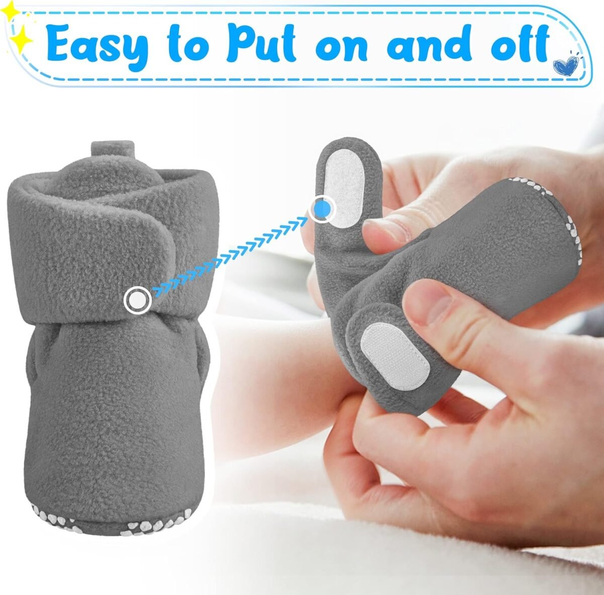 1752333107 pro goleem fleece baby booties warm cozy baby slippers stay on sock shoes easy to put on unisex baby gifts soft non slip adjustable newborn boots for boys and girls.jpg