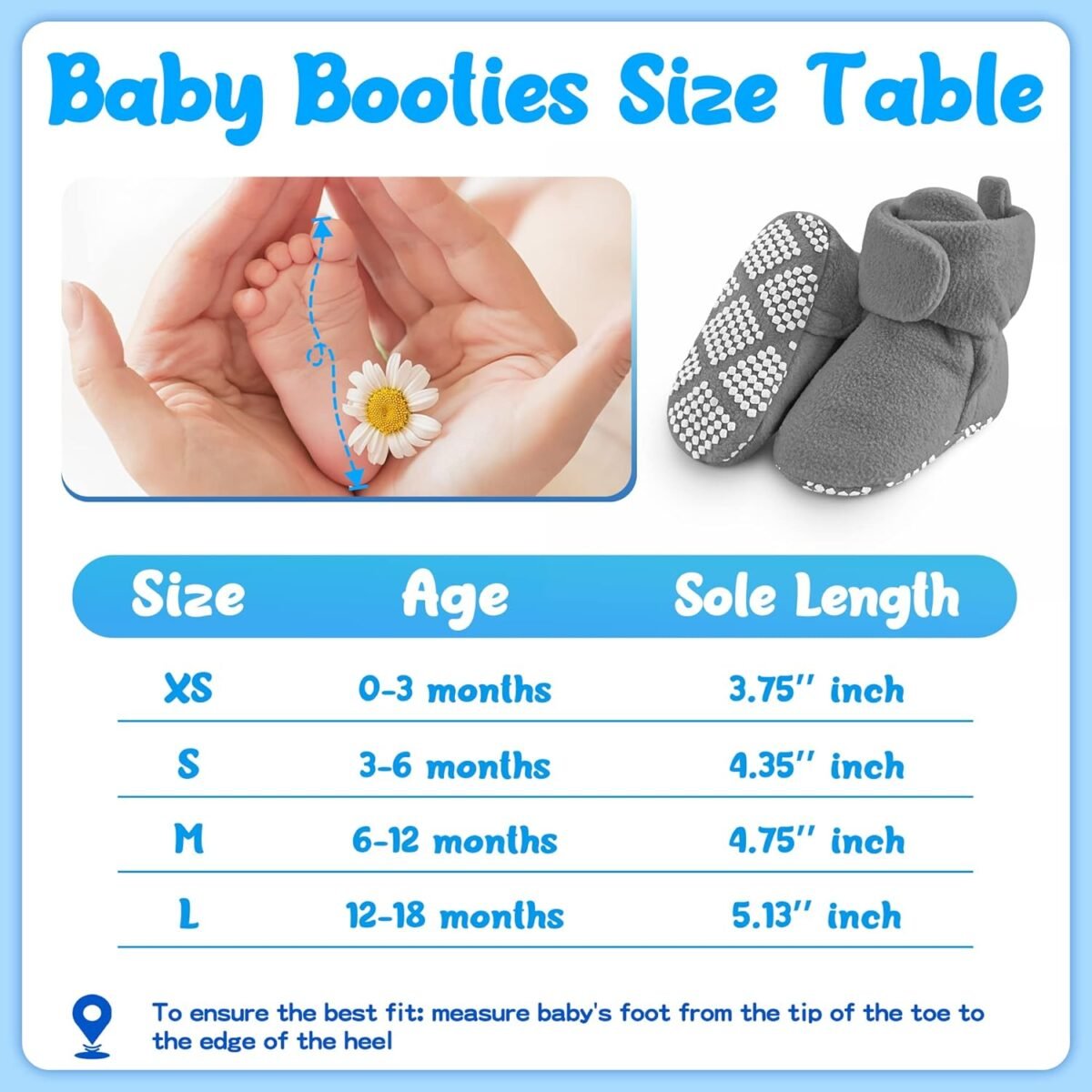 1752333109 pro goleem fleece baby booties warm cozy baby slippers stay on sock shoes easy to put on unisex baby gifts soft non slip adjustable newborn boots for boys and girls.jpg