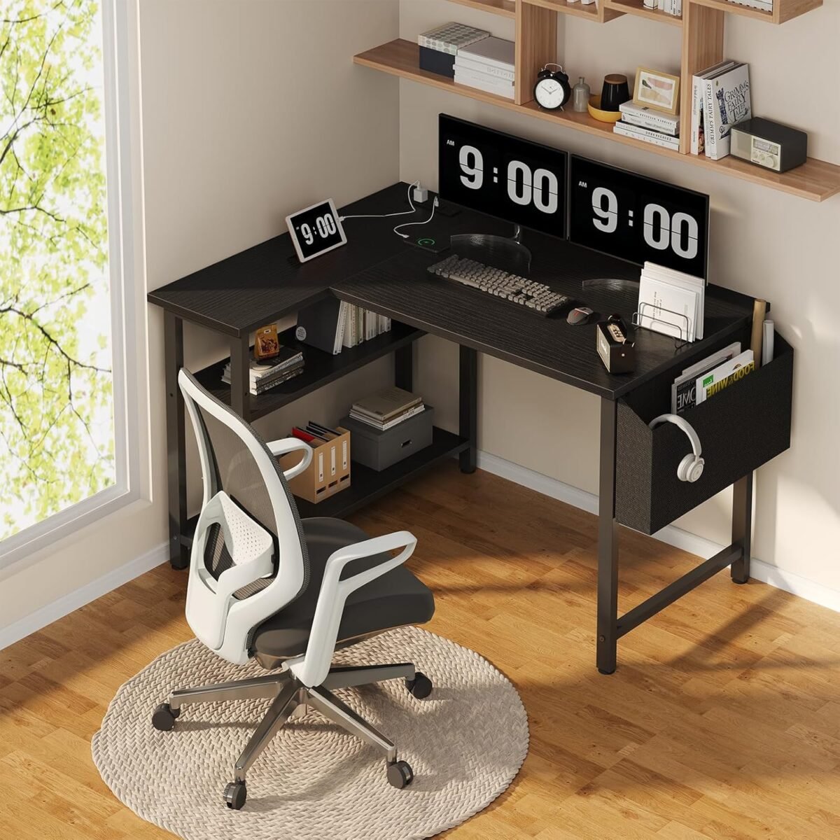 1752344586 dlisiting black l shaped desk with shelves power outlet 40 inch small corner computer gaming desk for small space home office study work pc desks for bedroom black.jpg