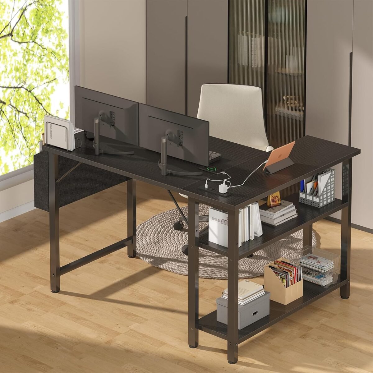 1752344597 dlisiting black l shaped desk with shelves power outlet 40 inch small corner computer gaming desk for small space home office study work pc desks for bedroom black.jpg
