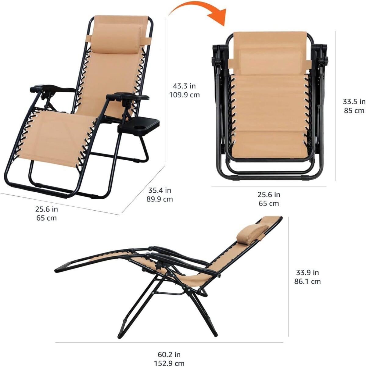 1752346328 amazon basics outdoor patio mesh adjustable zero gravity lounge chair recliners set of 2 with side table 35 x 26 x 43 inches beige.jpg