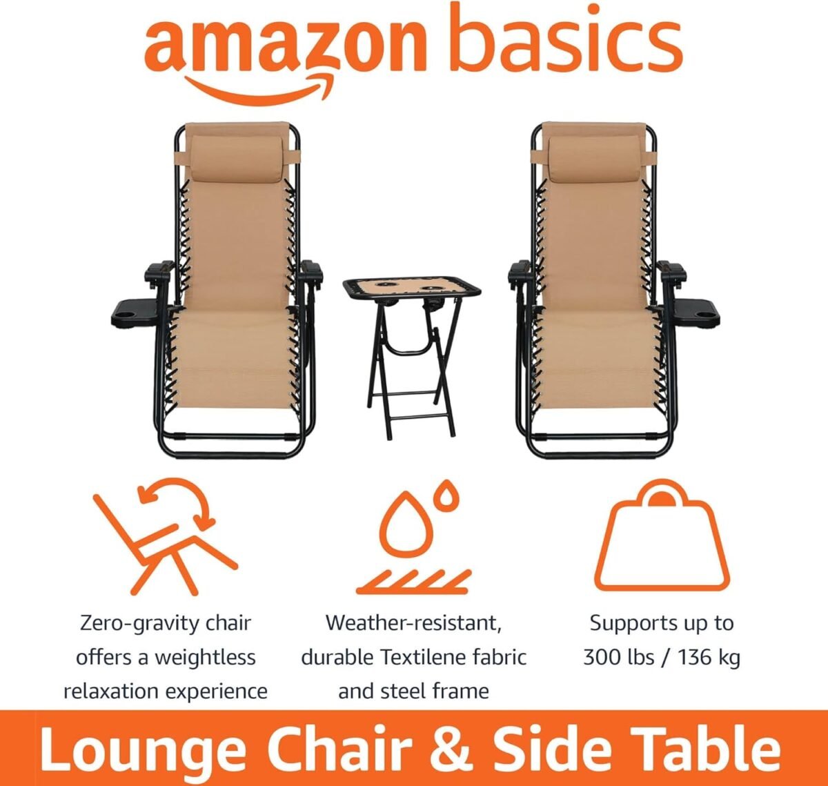 1752346330 amazon basics outdoor patio mesh adjustable zero gravity lounge chair recliners set of 2 with side table 35 x 26 x 43 inches beige.jpg