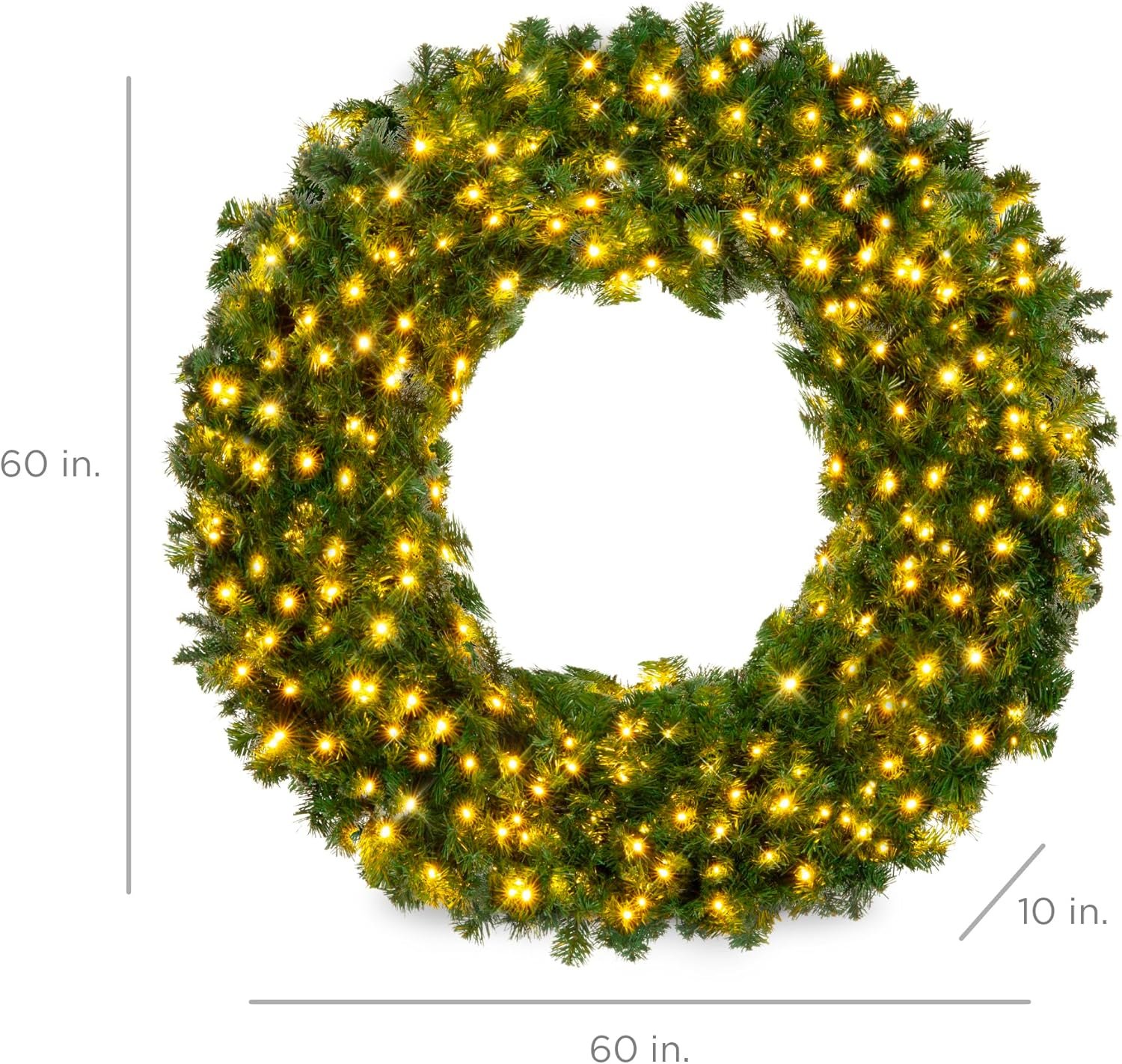 1752347250 best choice products 60in large artificial pre lit fir christmas wreath holiday accent decoration w 300 led lights 930 pvc tips.jpg