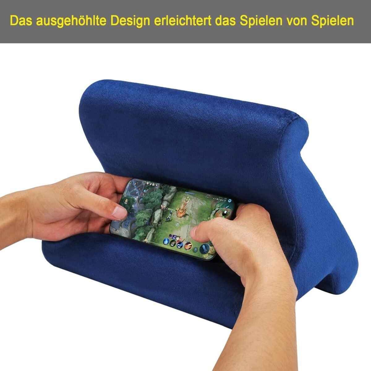 1752354070 tablet pillow stand holder dock for bed with 3 viewing angles compatible with all tabletsphones and ipad pro 9.7 10.512.9 air mini 4 3 kindle e reader and booksnavy.jpg