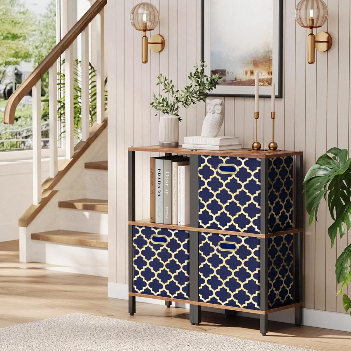 1752362304 11x11x11 cube storage bins collapsible storage bins fabric storage cubes organizer baskets box drawers for shelves closet wardrobe bookshelf cabinet 3 pack dark blue.jpg