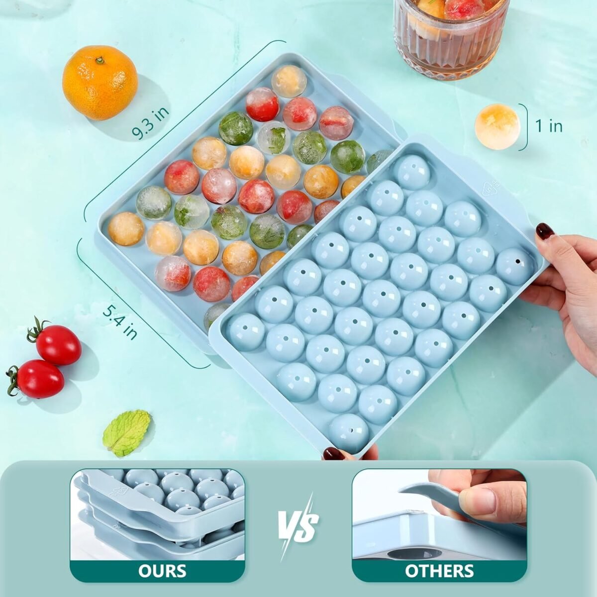 1752433360 3 pack ice trays for freezer 99 pcs ice cube tray with lid and bin round ice cube trays for freezer circle ice cube tray for chilling drinks.jpg