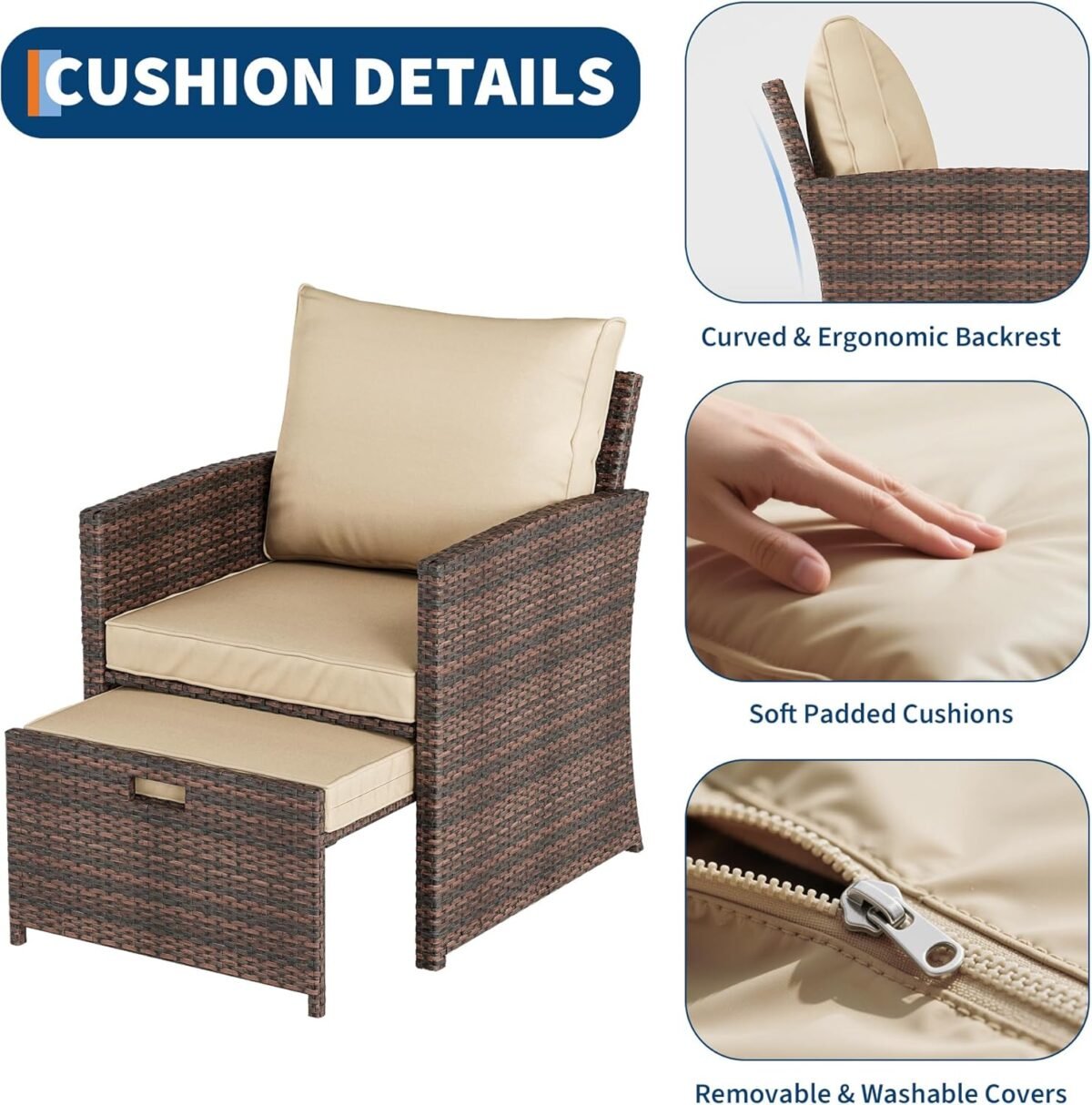 1752491458 5 piece high back patio conversation set with 2 ottomans and table all weather pe rattan lounge chairs with soft cushions perfect for balcony porch garden and poolside.jpg