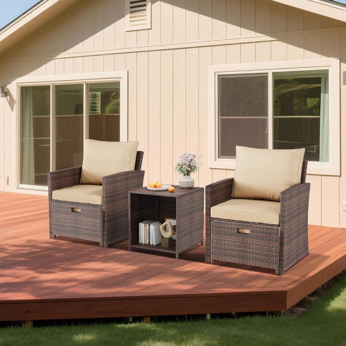 1752491463 5 piece high back patio conversation set with 2 ottomans and table all weather pe rattan lounge chairs with soft cushions perfect for balcony porch garden and poolside.jpg
